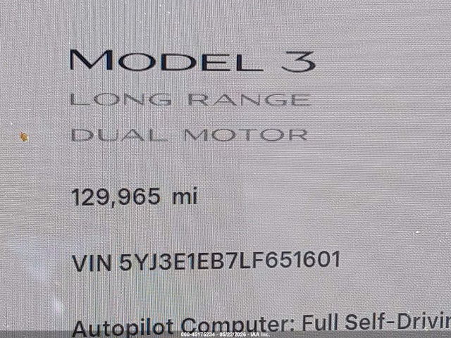 Tesla Model 3 Long Range Dual Motor All-wheel Drive