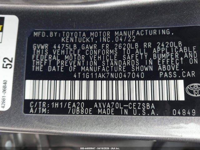 Toyota Camry Se