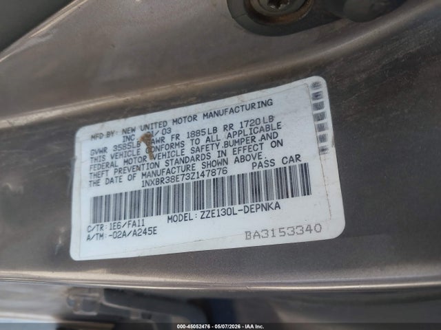 Toyota Corolla Le