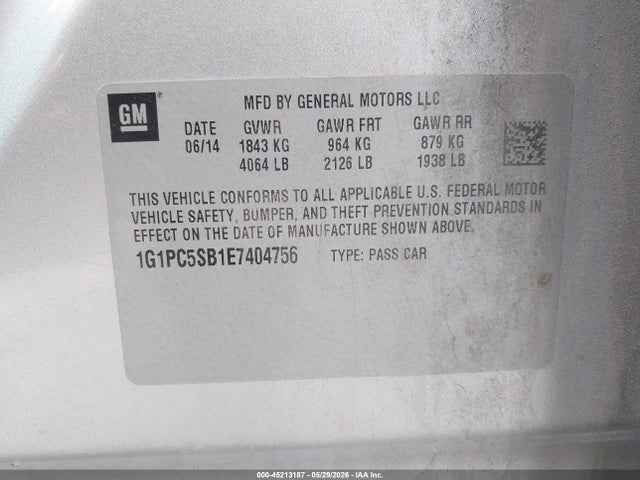 Chevrolet Cruze 1lt Auto