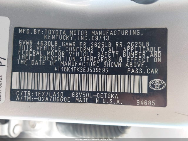 Toyota Camry Xle V6