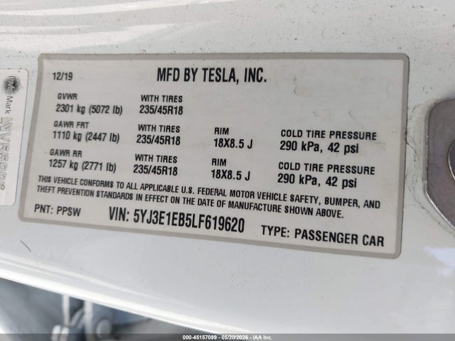 Tesla Model 3 Long Range Dual Motor All-wheel Drive