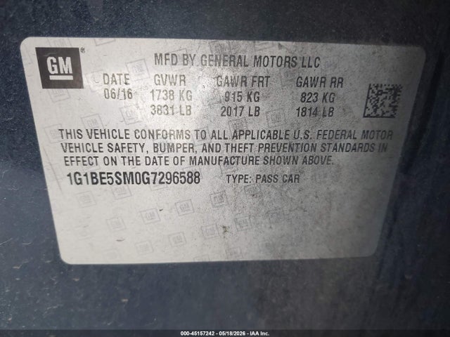 Chevrolet Cruze Lt Auto