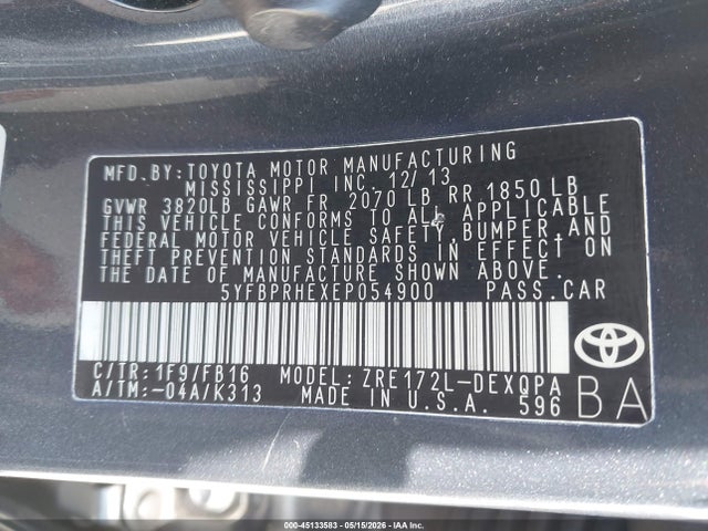 Toyota Corolla Le Eco