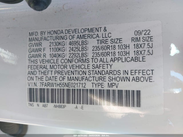 Honda CR-V 2wd Ex