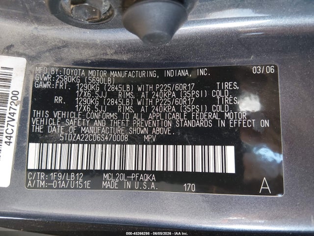 Toyota Sienna Xle Limited