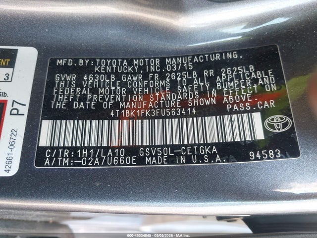 Toyota Camry Xle V6