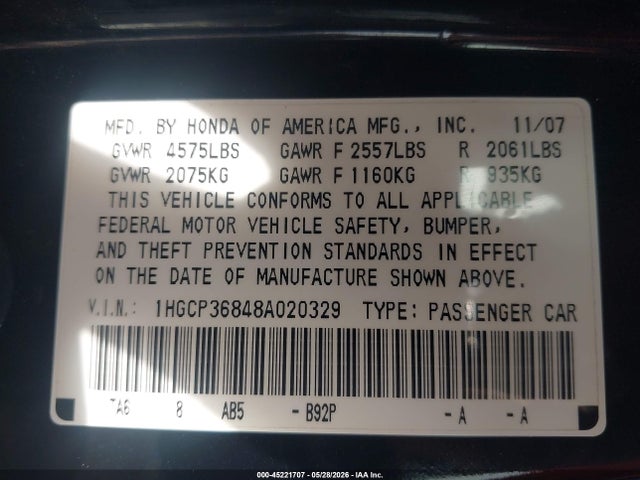 Honda Accord 3.5 Ex-l