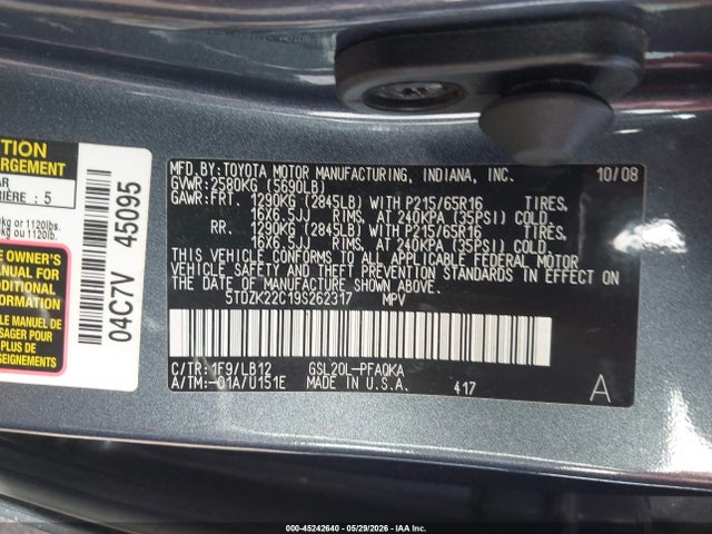 Toyota Sienna Xle