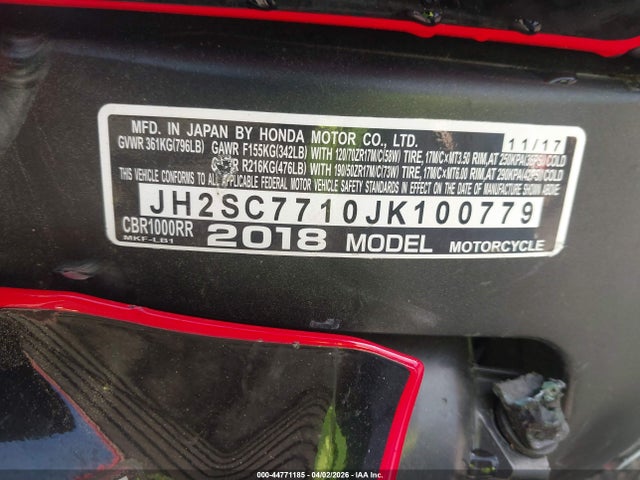Honda Cbr1000 Rr
