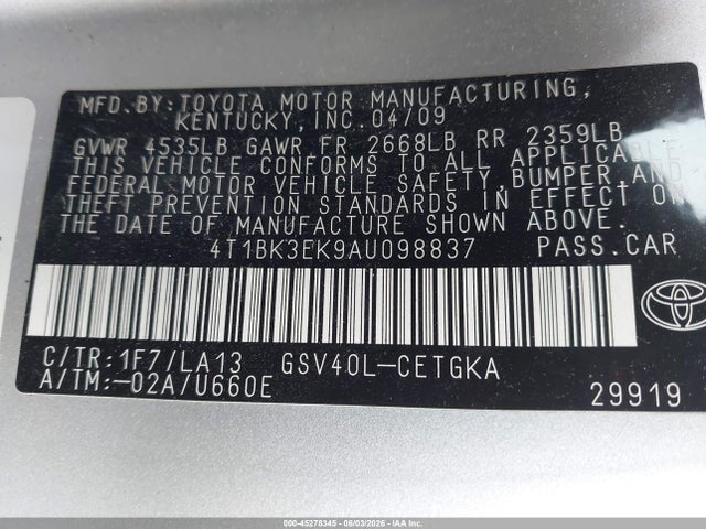 Toyota Camry Xle V6