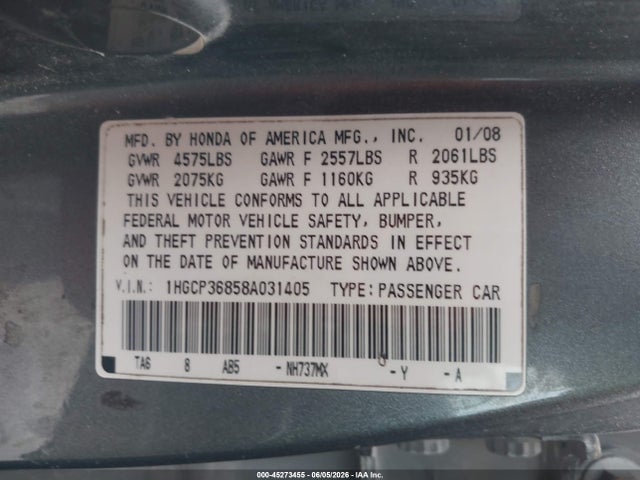 Honda Accord 3.5 Ex-l
