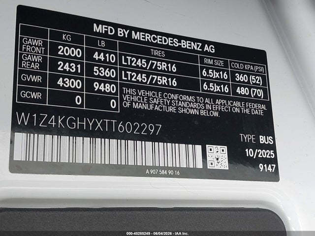 Mercedes-Benz Sprinter 2500 High Roof 4-cyl Diesel