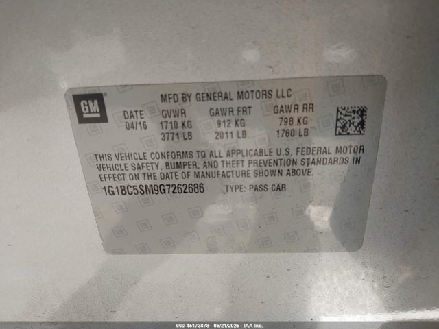 Chevrolet Cruze Ls Auto