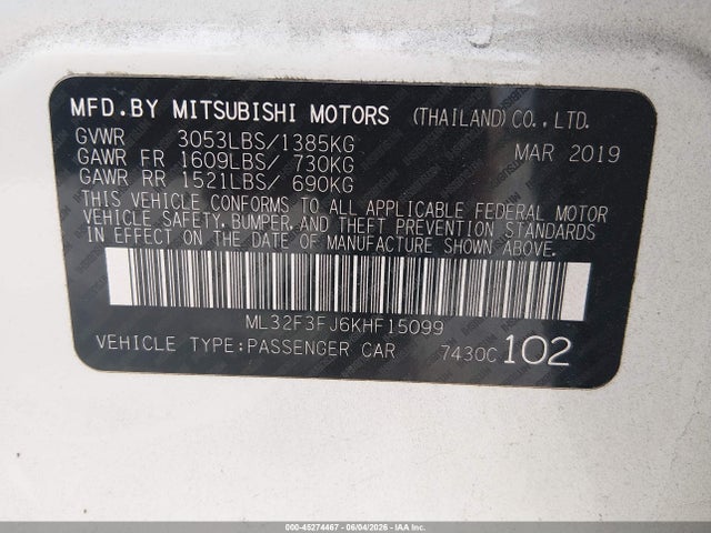 Mitsubishi Mirage Es