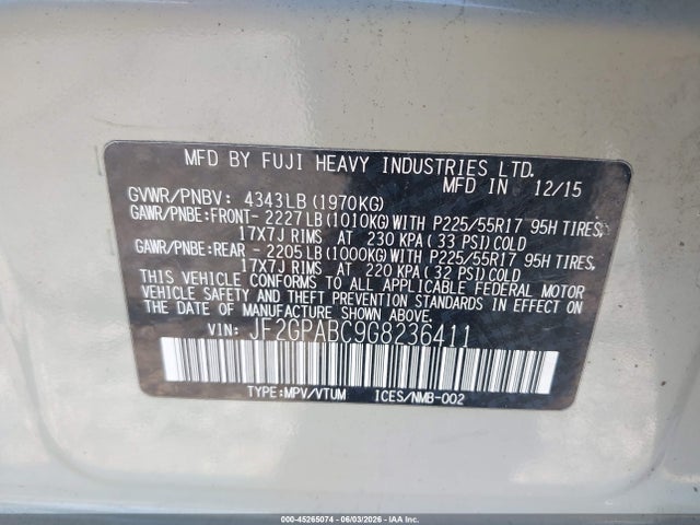 Subaru Crosstrek 2.0i Premium