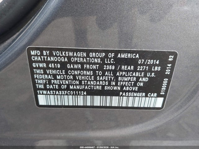 Volkswagen Passat 1.8t Wolfsburg Edition