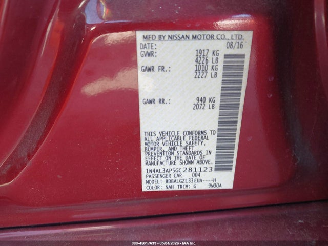 Nissan Altima 2.5 S