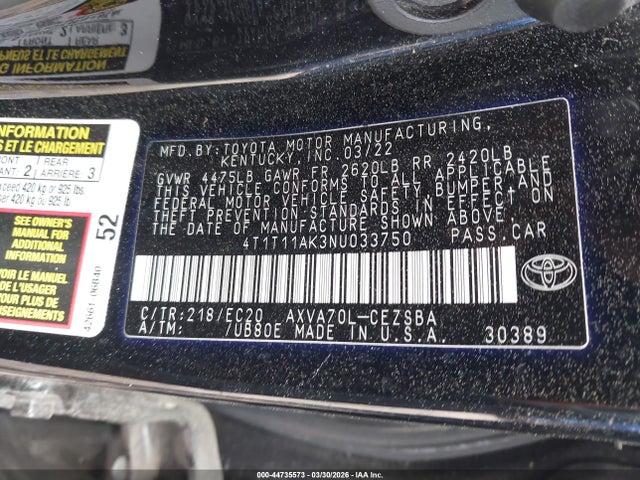 Toyota Camry Se Nightshade Edition
