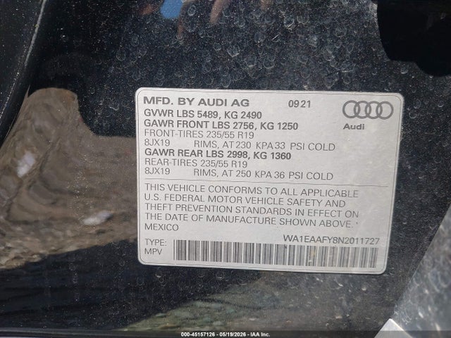 Audi Q5 Premium Plus 45 Tfsi S Line Quattro S Tronic
