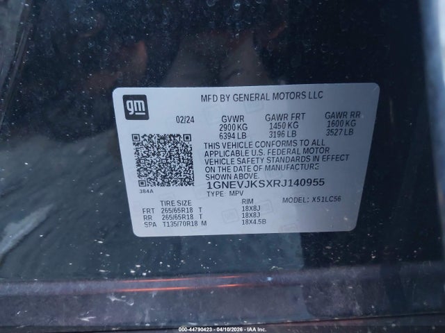 Chevrolet Traverse Awd Z71