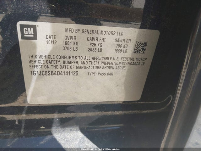 Chevrolet Sonic Lt Auto