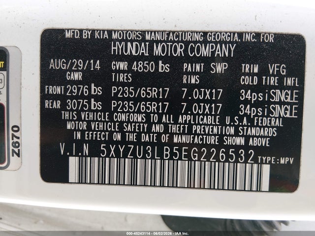 Hyundai SANTA FE 2.4l