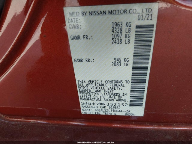 Nissan Altima Sr Fwd