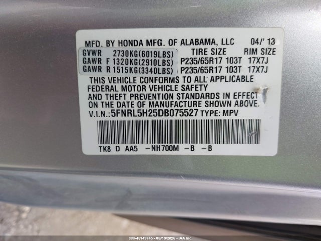 Honda Odyssey Lx