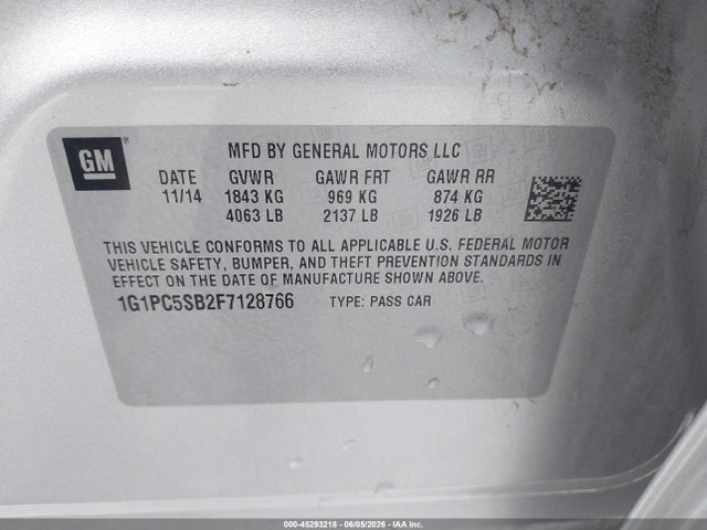 Chevrolet Cruze 1lt Auto