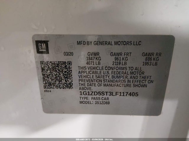 Chevrolet Malibu Fwd Lt
