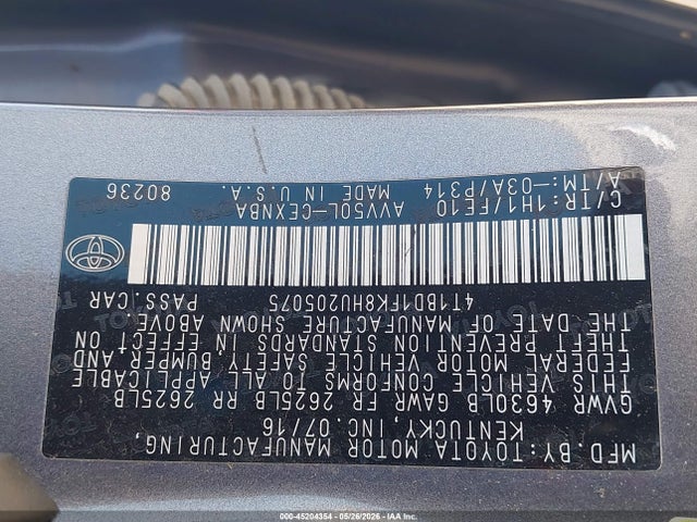 Toyota Camry Le