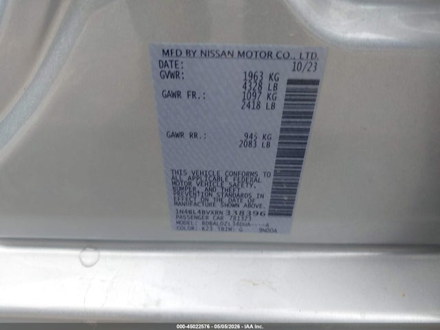 Nissan Altima S Fwd