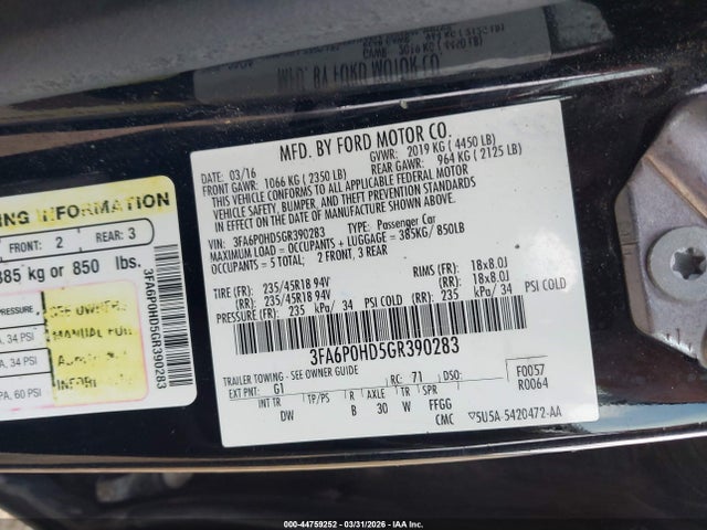 Ford Fusion Se