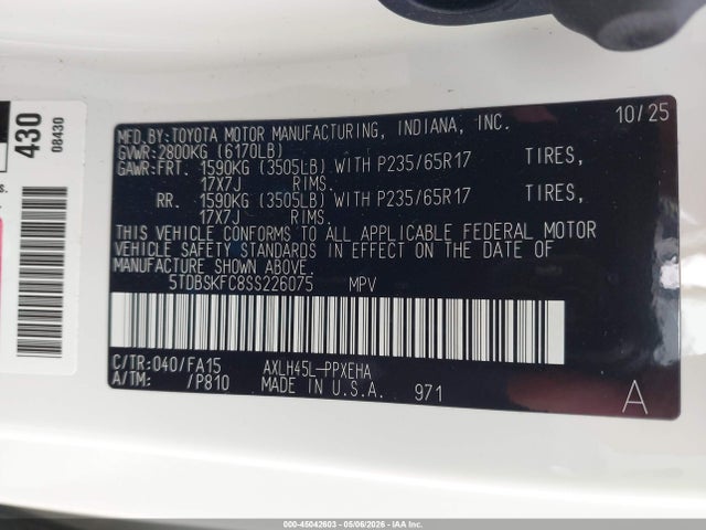 Toyota Sienna Le