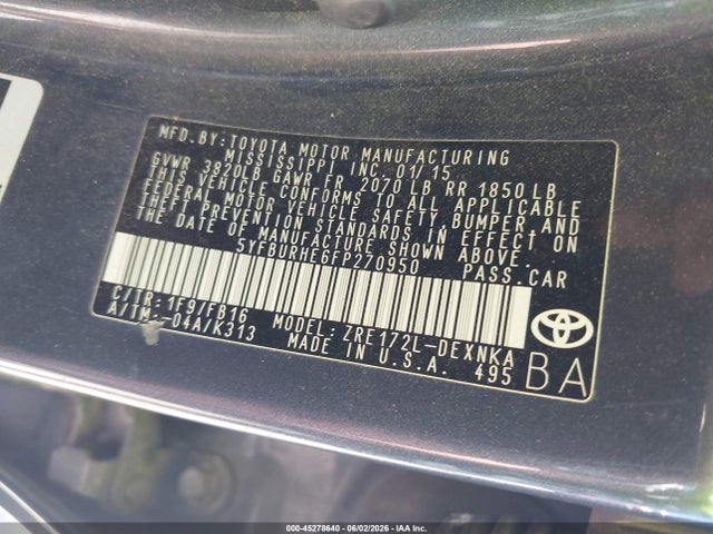 Toyota Corolla Le