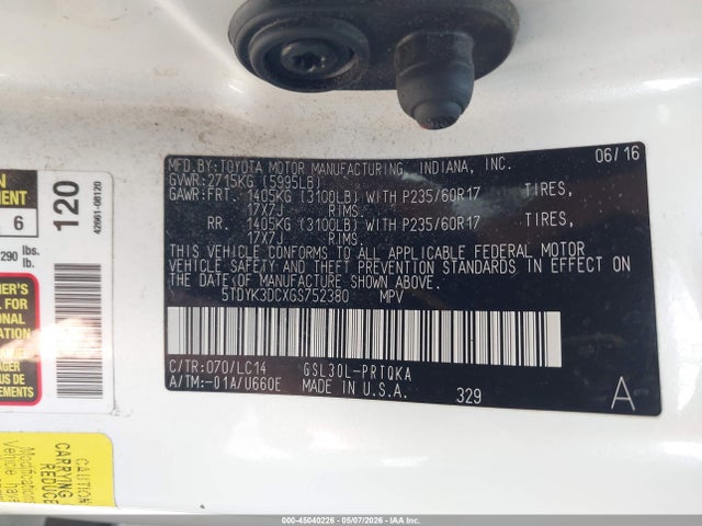 Toyota Sienna Xle 8 Passenger
