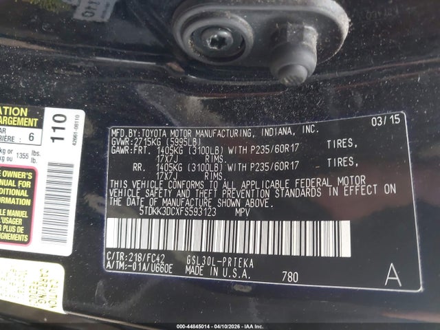 Toyota Sienna Le 8 Passenger