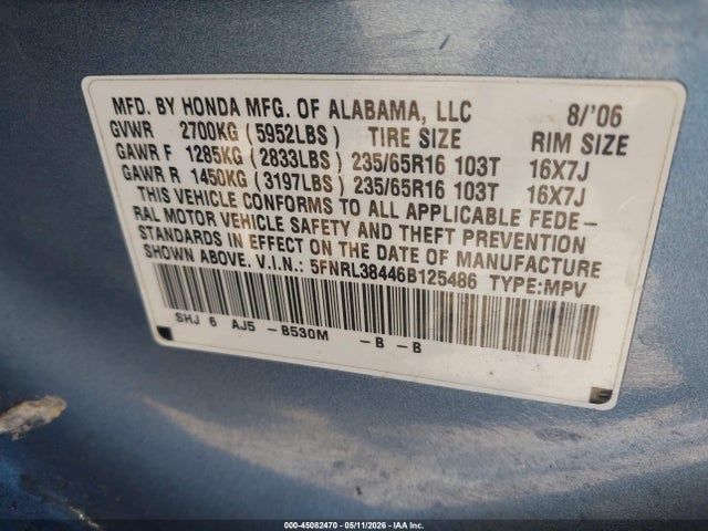 Honda Odyssey Ex