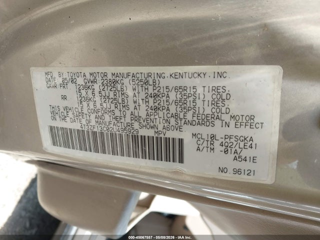 Toyota Sienna Xle