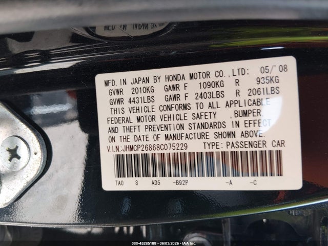 Honda Accord 2.4 Ex-l