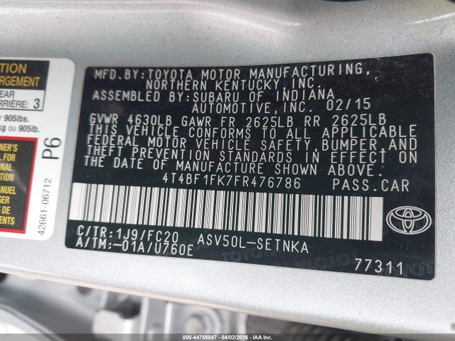 Toyota Camry Le