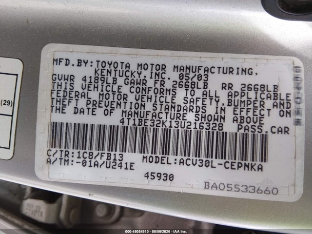 Toyota Camry Le