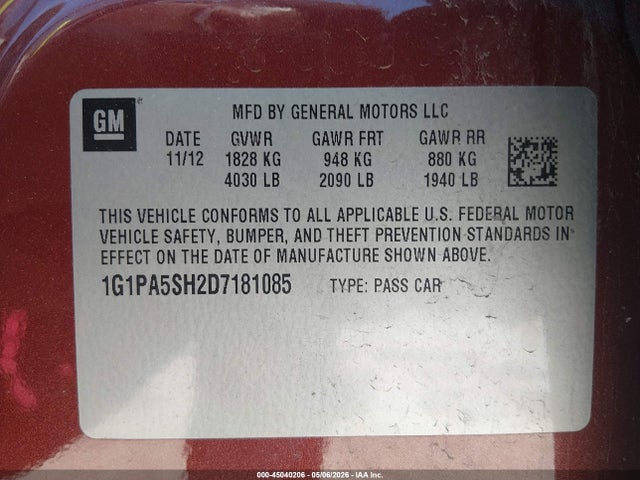 Chevrolet Cruze Ls Auto
