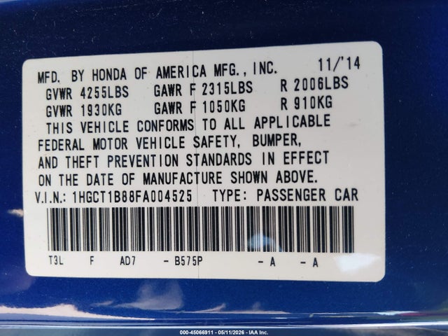 Honda Accord Ex-l