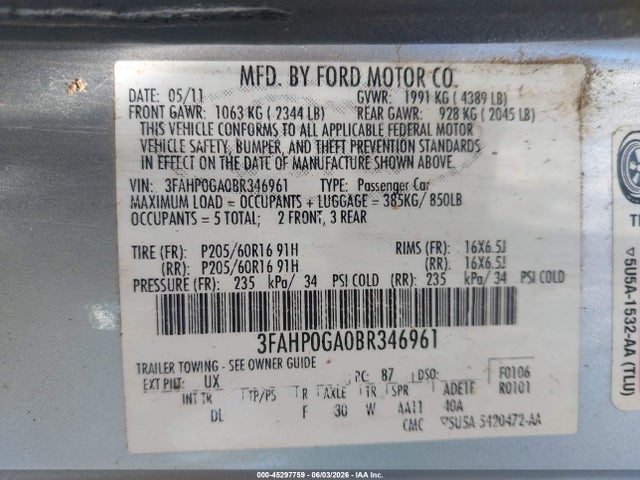 Ford Fusion S