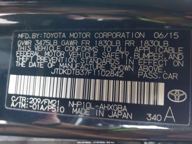 Toyota Prius c Three