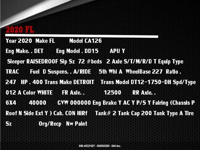 Freightliner New Cascadia 126