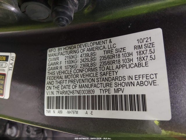 Honda CR-V Awd Ex-l