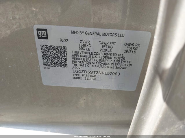 Chevrolet Malibu Fwd Lt